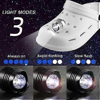 Paquete de 2 zapatos de cueva luz deportes al aire libre iluminación senderismo camping zapato de advertencia luz plateado