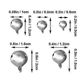 Pet Bells Mini Slotted Ringent Bells for Dog Collar 100Pcs Silver FK