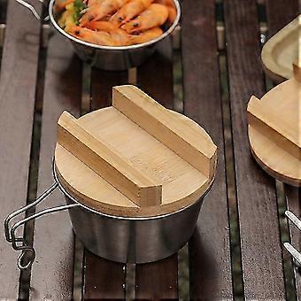 2026 Thickening Wooden Sierra Bowl Lid Easy Storage Outdoor Sierra Bowl Cover Camping Picnic Dinnerwear Sierra Bowl Accessory
