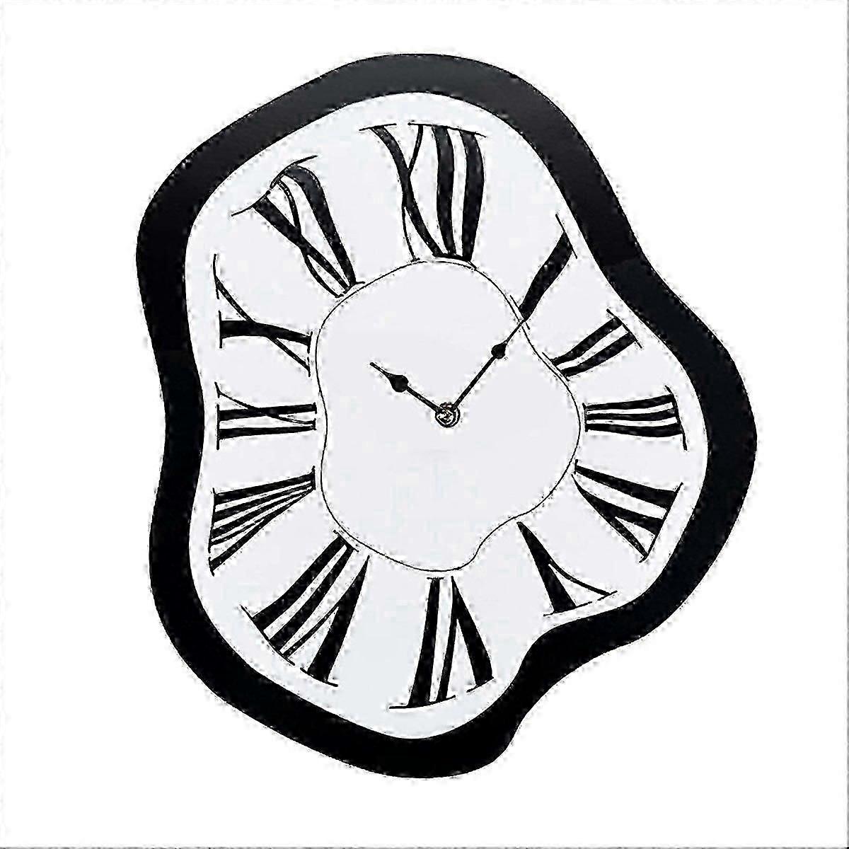 Dali's Twisted Clock INS Design Wall Clock Quiet Wall Clock 26-27