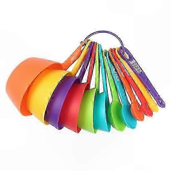 Kitchen 1 Set Measuring Spoon & Cup with Scale Mark Design, Stackable & Multipurpose, Long Lasting Kitchen Accessories