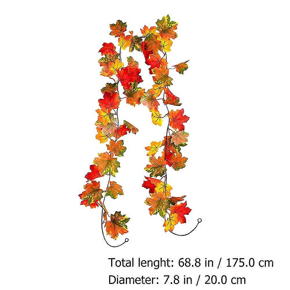 Fall Foliage Hanging Vine Artificial Leaf Vine 5Pcs