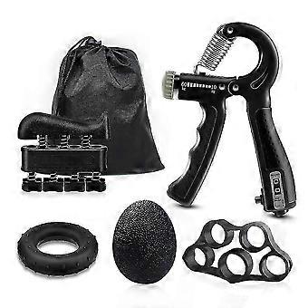 Tellen Handgreep Versterking Workout Kit (6 Pack) - Verstelbare Handgreep Versterker, Grip Ring, Vinger Stretcher