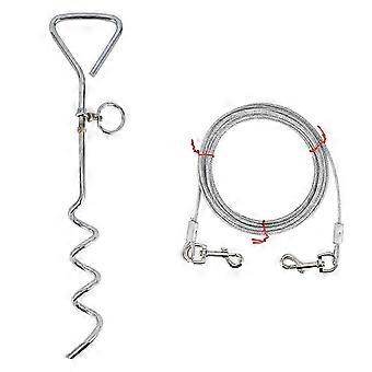 Outdoor Dog Training Stake with Swivel Cable