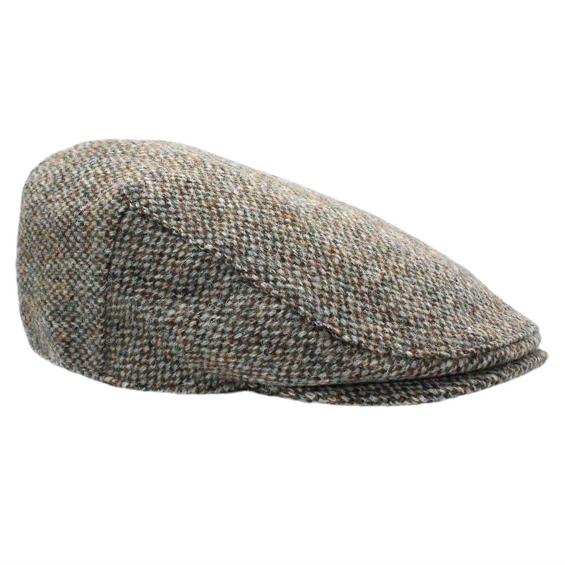 Highland Harris Tweed Flat Cap ZH014 Pebble