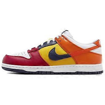 Nike Dunk Slip Resistant Abrasion Resistant Low Top Skateboard Shoes Unisex White Red Blue 2024 Edition IB2051-400