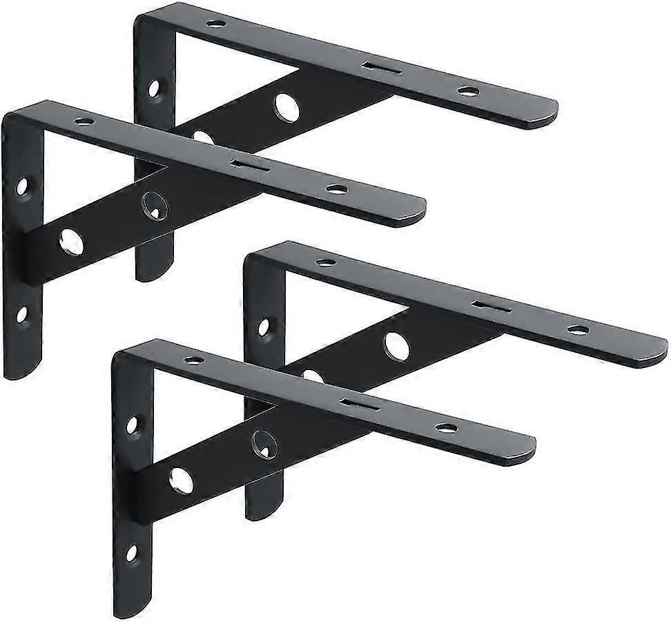 4pcs  Gift Shelf Brackets Triangle Shelves Supports Right Angle L