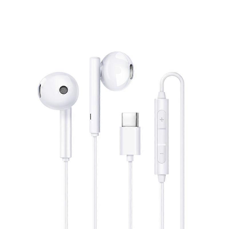 Semi-in-ear Wired Headset Type-c Interface Copper Ring Speaker With Microphone Compatible For Huawei