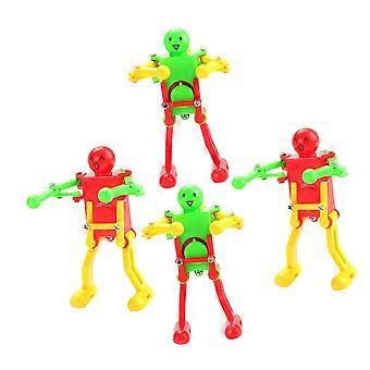BRIGHTFUFU 4pcs Wind Up Dancing Robot Set for Adults, Retro Clockwork Toy Robots, Random Color