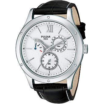 Pulse Dress horloge voor Quartz analoge man met koeienhuid armband PQ7005X1