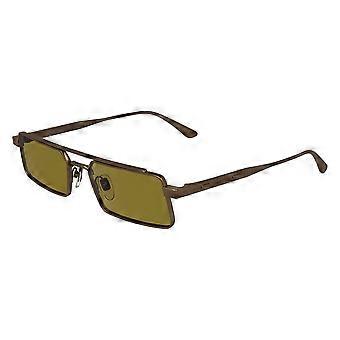 Calvin Klein CK24111S 771 Full Rim Matte Amber Gold Unisex Pilot Sunglasses UV2 Original
