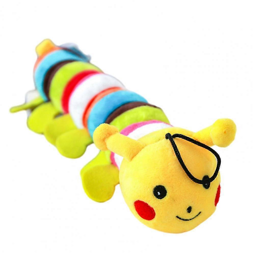 Rainbow Squeaky Plush Caterpillar