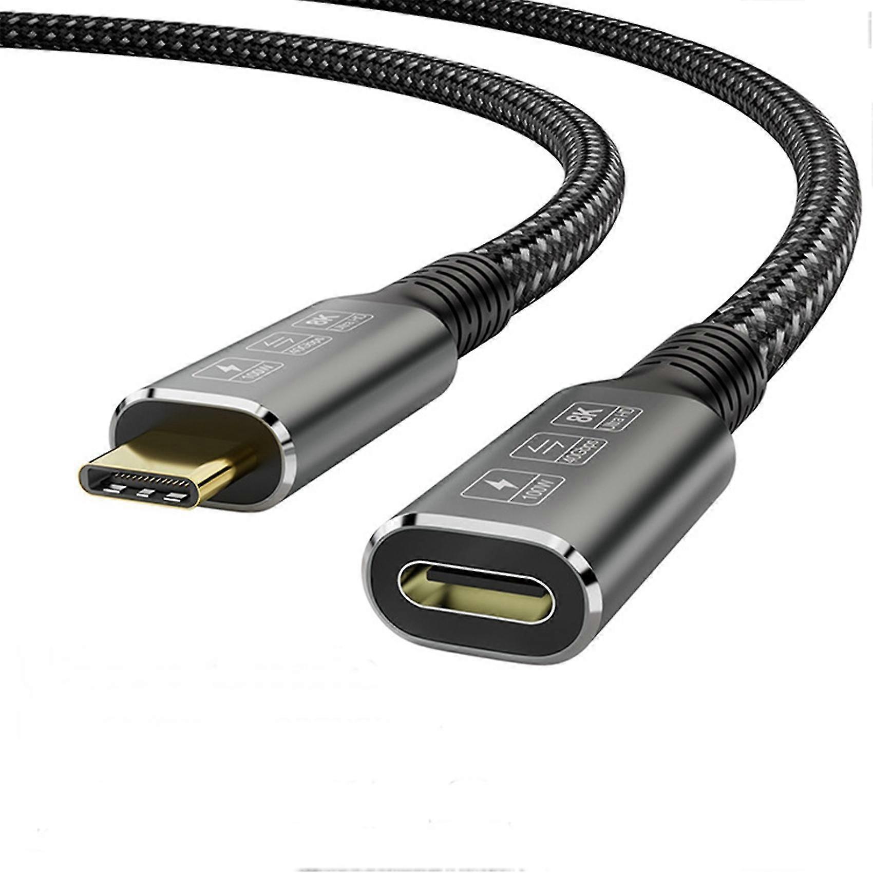 USB4.0 40Gbps Aluminium Extension Cable