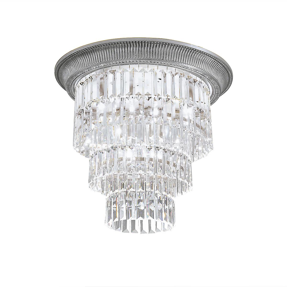 Milord Crystal Ceiling Light 4 Light Chrome