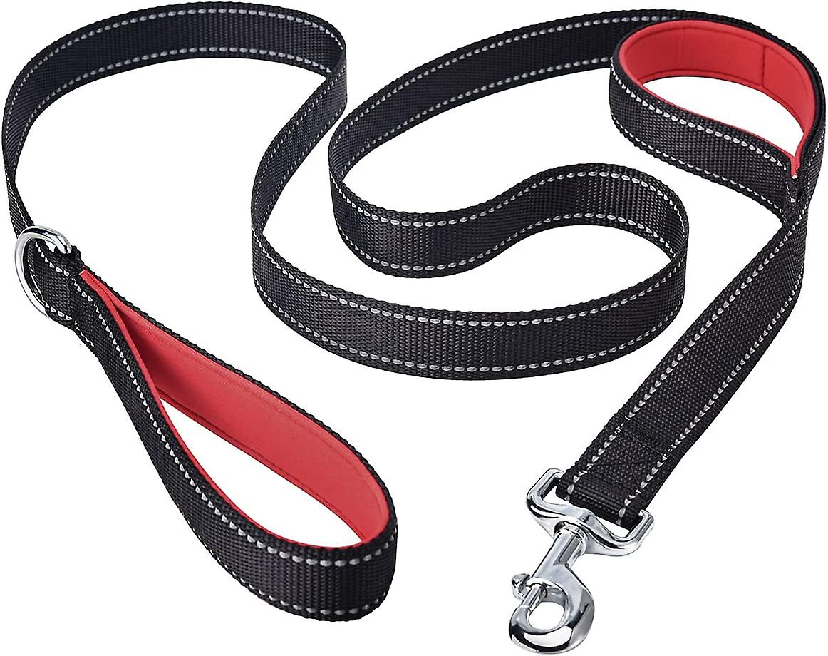4ft Heavy Duty Dog Leash with 2 Comfortable Padded Handles for Walking Durable Snap Hooks for Traffic Handles Extra Control Reflective Walking Line fo