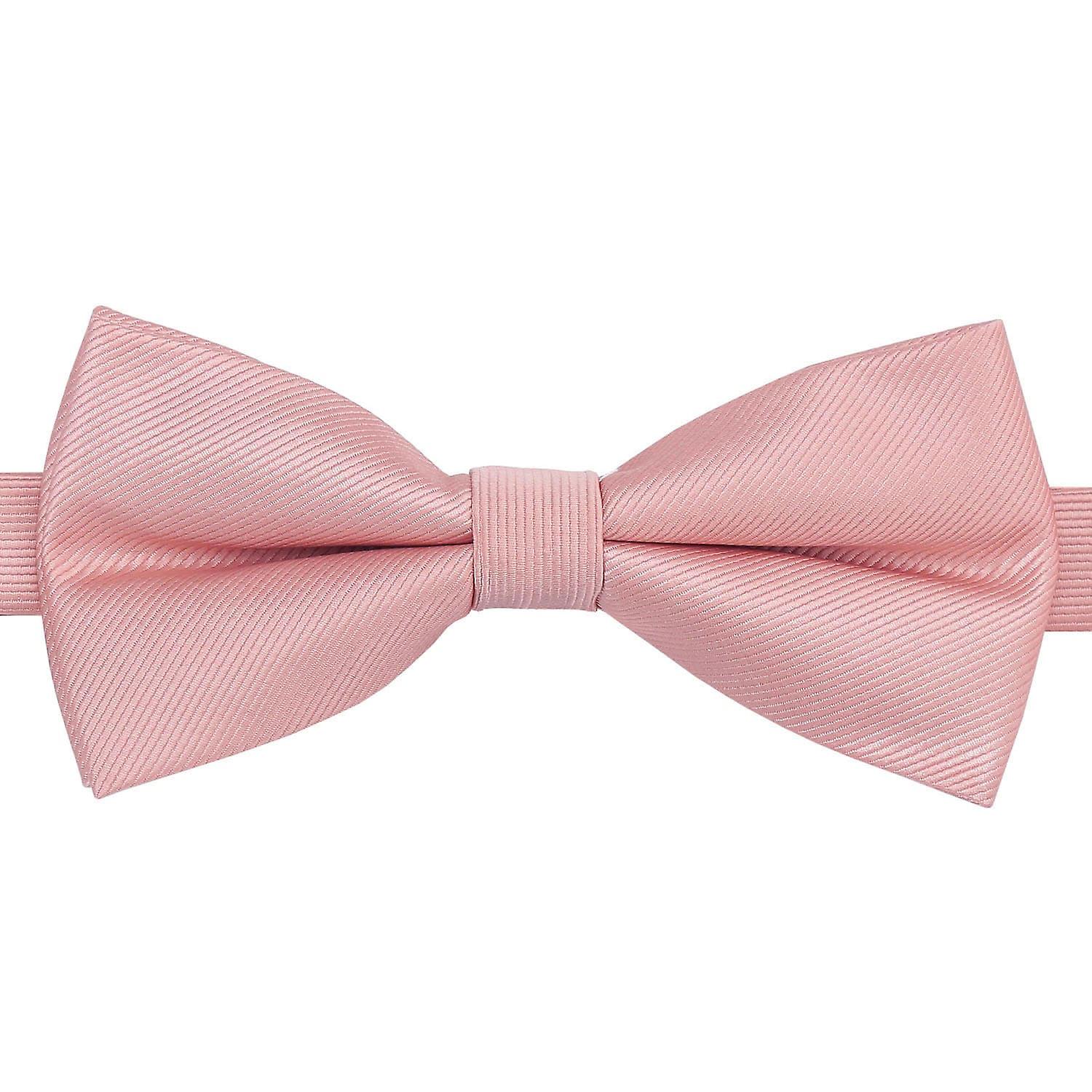 Dusty Pink Plain Twill Pre-Tied Bow Tie