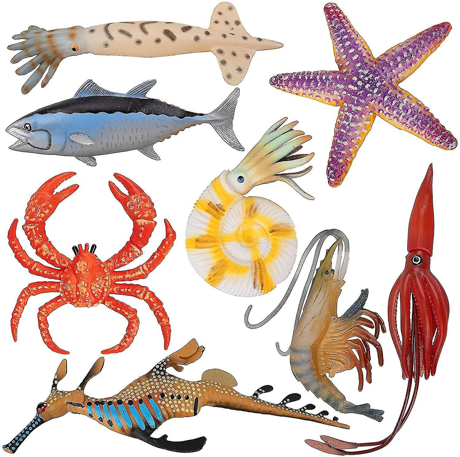 8pcs Plastic Sea Ocean Animal Figurines
