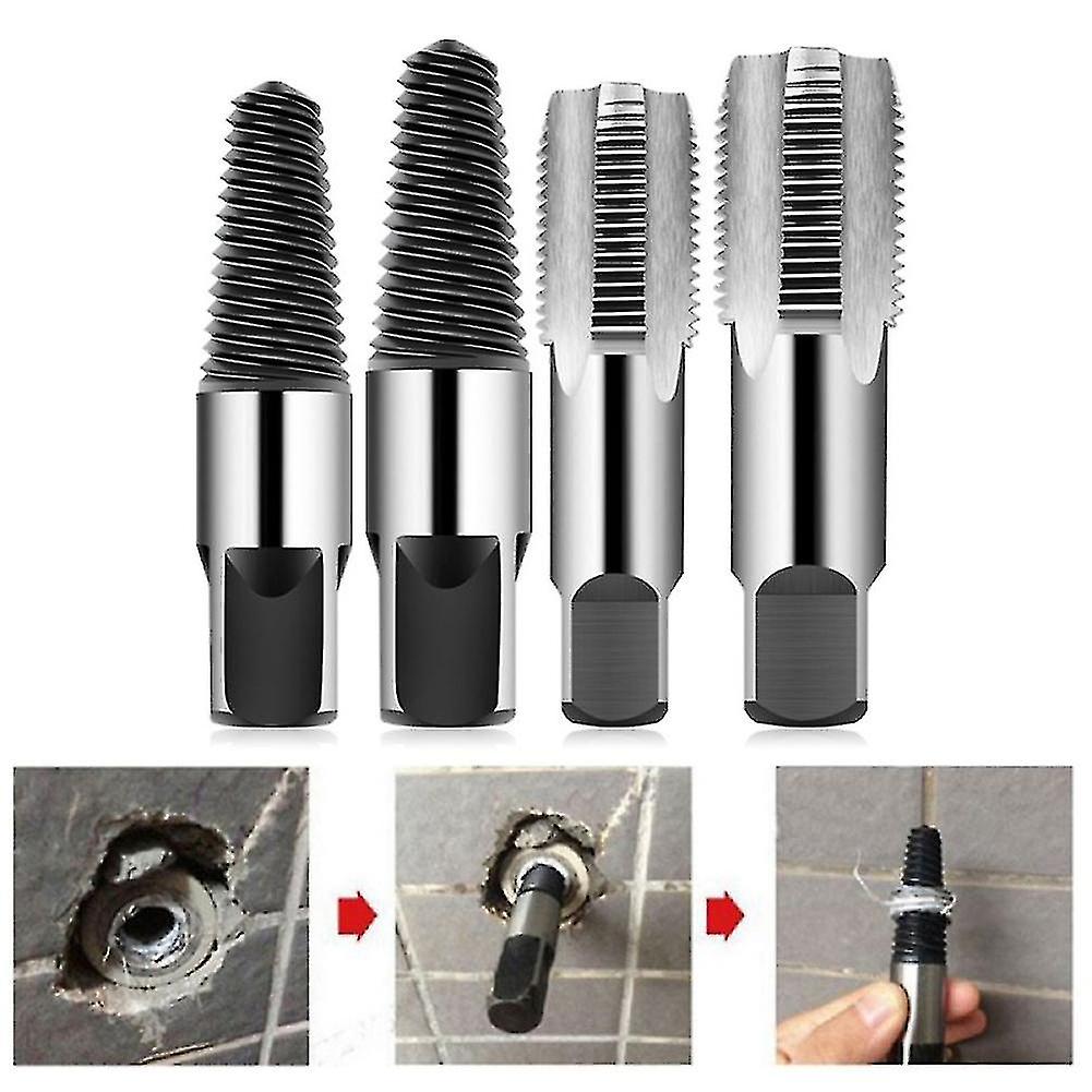 1/2 3/4inch Pipe Thread Repair Tap Broken Screw Extractor Hardware Tools Set