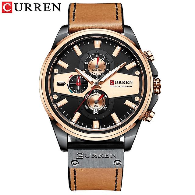 Curren Casual Design Men's Watches Top Brand Quartz Wristwatches For Male Clock Chronograph Luminous Hands