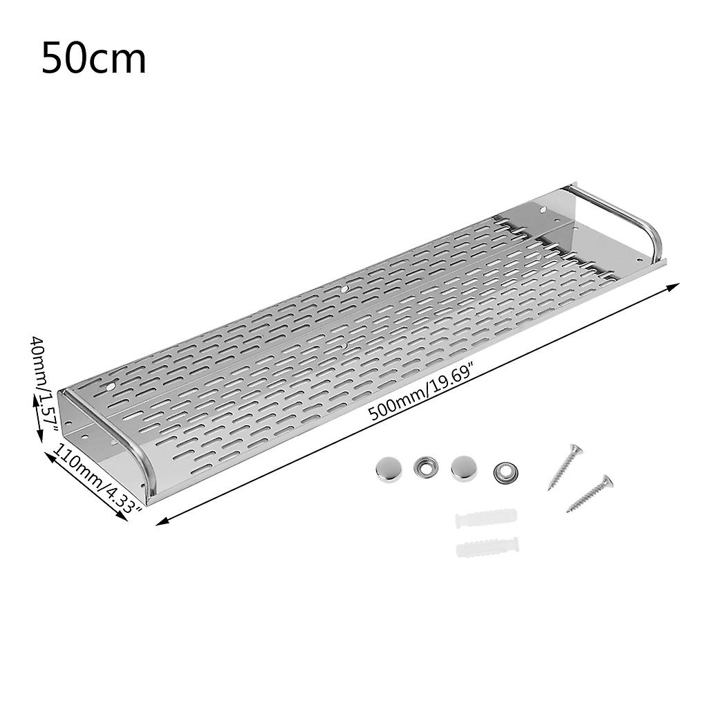 Stainless Steel Kitchen Bathroom Shelf Wall-mounted Storage Rack Single Layer