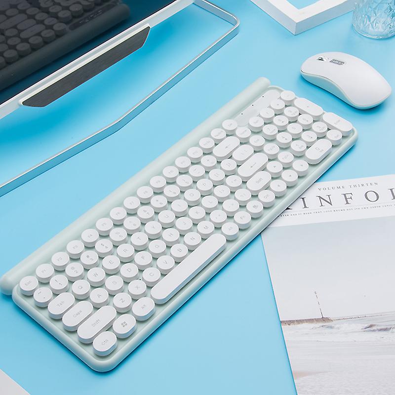 Rechargeable Wireless Keyboard Mouse Combo Compact Plastic Mice with Receiver