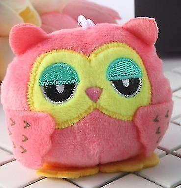 Pink Owl Design Stuffed Toy Key Chain