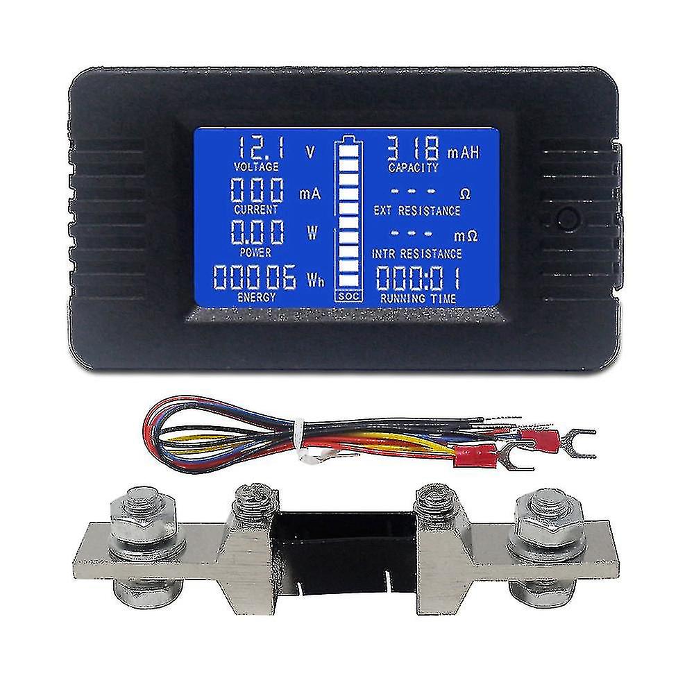Dc 0-200v 200a Digital Voltmeter Ammeter Car Battery Tester Capacity