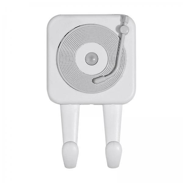 2xWall Hook Voice Reminder Infrarot Bewegungsmelder Klebehaken für Tür Home Weiß