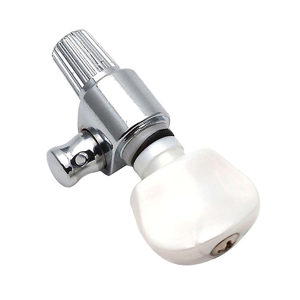 Krom Banjo 5th Geared Tuning Stick Key Machine Head med hvit perleknapp
