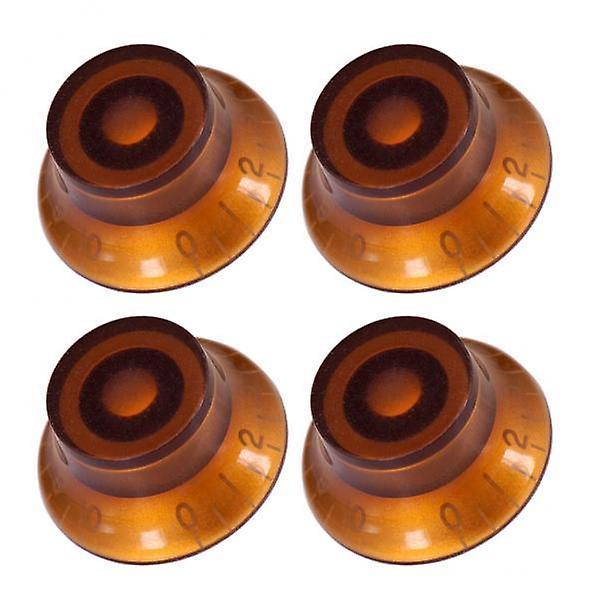 3x4x Guitar Volume Tone Control Knobs for LP Guitar Coffee Gold Words