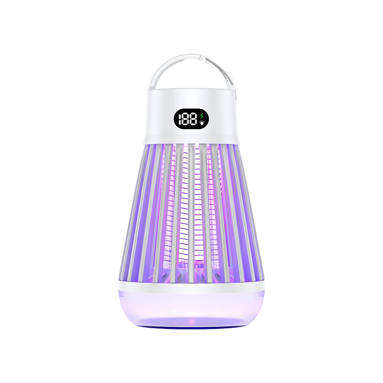 Lámpara eléctrica Bugs Killer Recargable Fly Killer para Dormitorio Interior Al Aire Libre Blanco