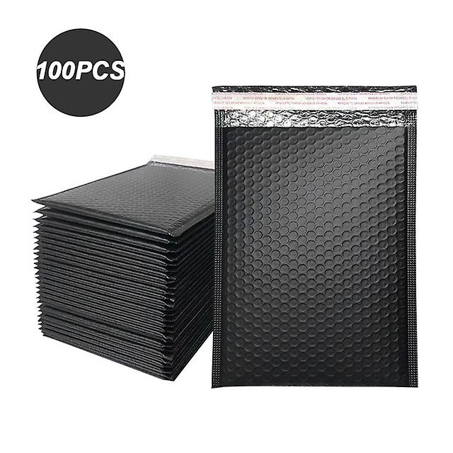 Bubble Wrap 100 Pcs Blue Bubble Padded Envelopes Shipping Packaging Small Business Black 15*18cm