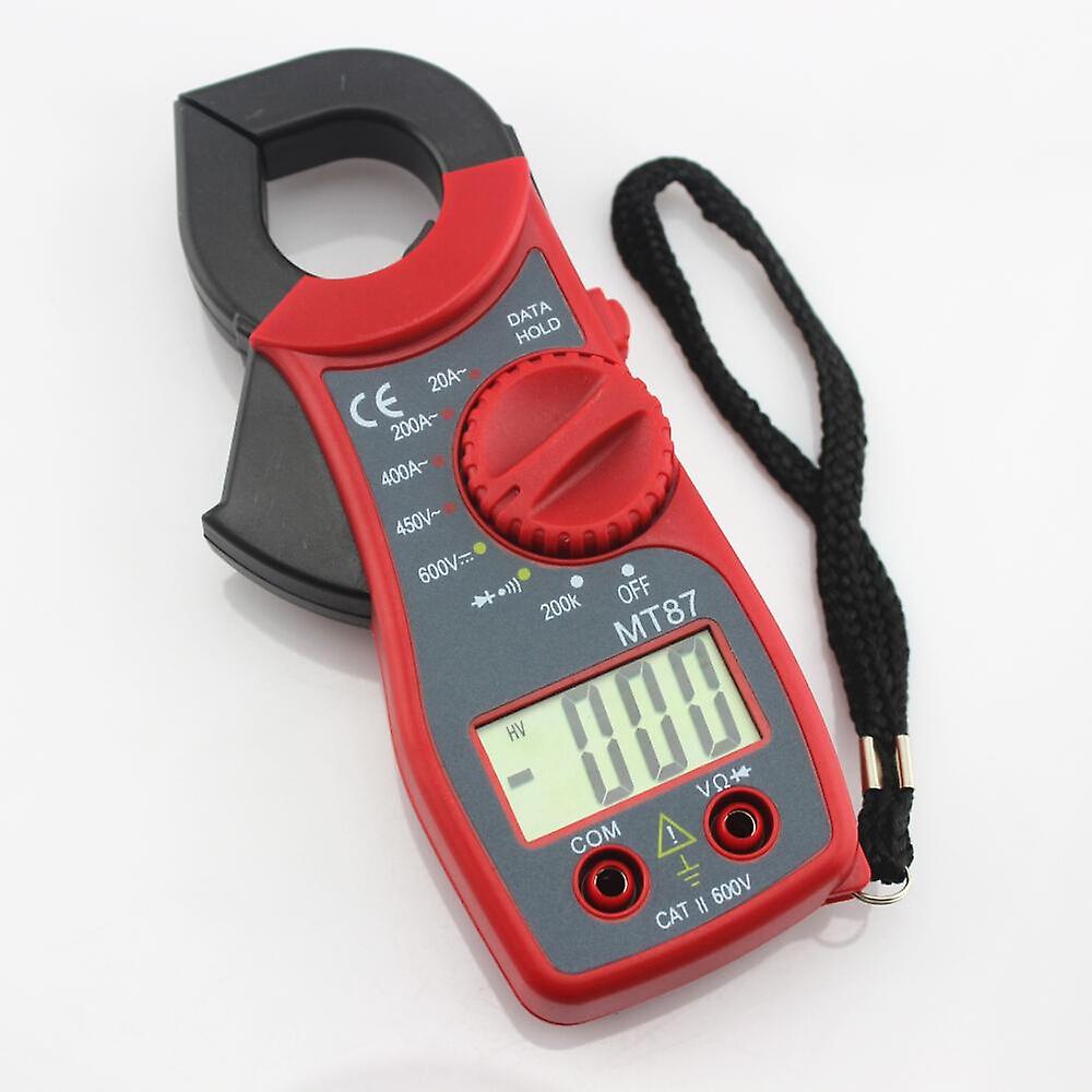 Digital Multimeter LCD Clamp AC DC Voltage Current AMP OHM Pen Tester Red