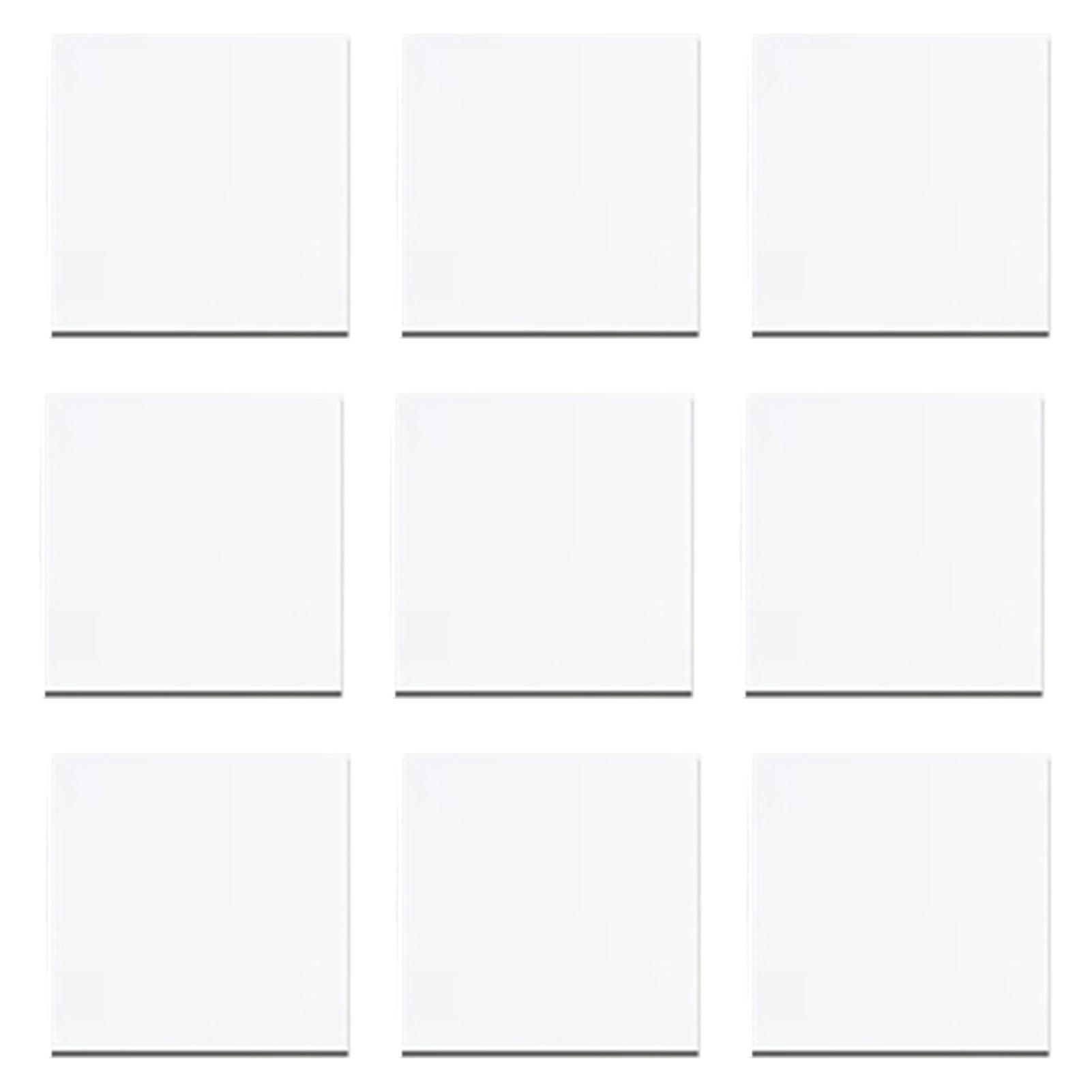 9pcs PET Square Wall Mounted Mirror Frameless Mirror Sheets  for Wall Ceiling Candle Tray Decor