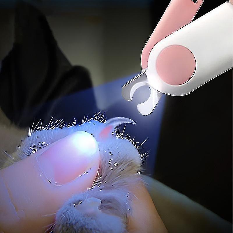 المهنية القط مسمار المقص القط القاطع مقص مع ضوء الحيوانات الأليفة مسمار المقص للقطط الكلب الاستمالة C