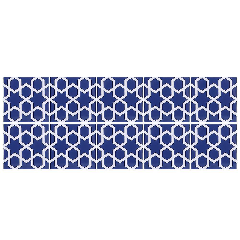 10x10cm Waterproof Non-Slip PVC Wall Tile Sticker for Kitchen & Bath