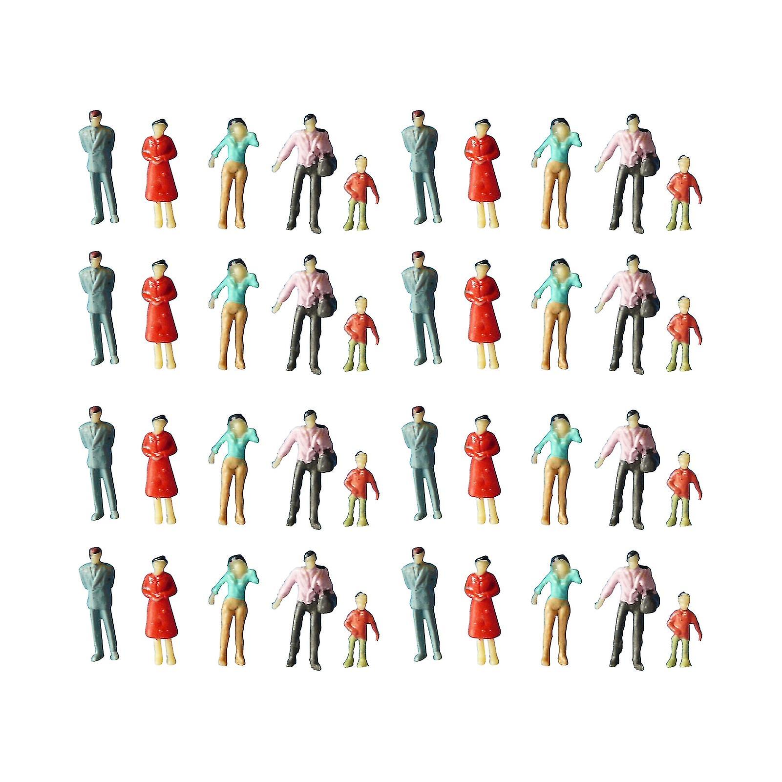 100pcs 1:75/1:100/1:150 Μικτό μικροσκοπικό μοντέλο άμμου Diy Standing People Figures Kaesi