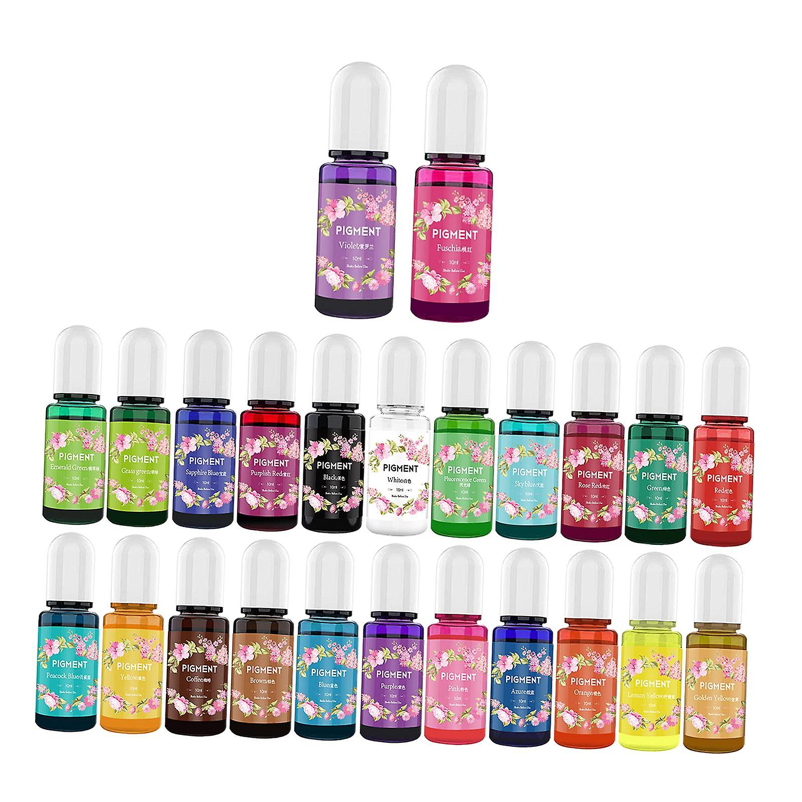 Résine époxy Colorant Colorant Résine 10ml chaque Résine époxy Pigment Liquide 24 Couleur