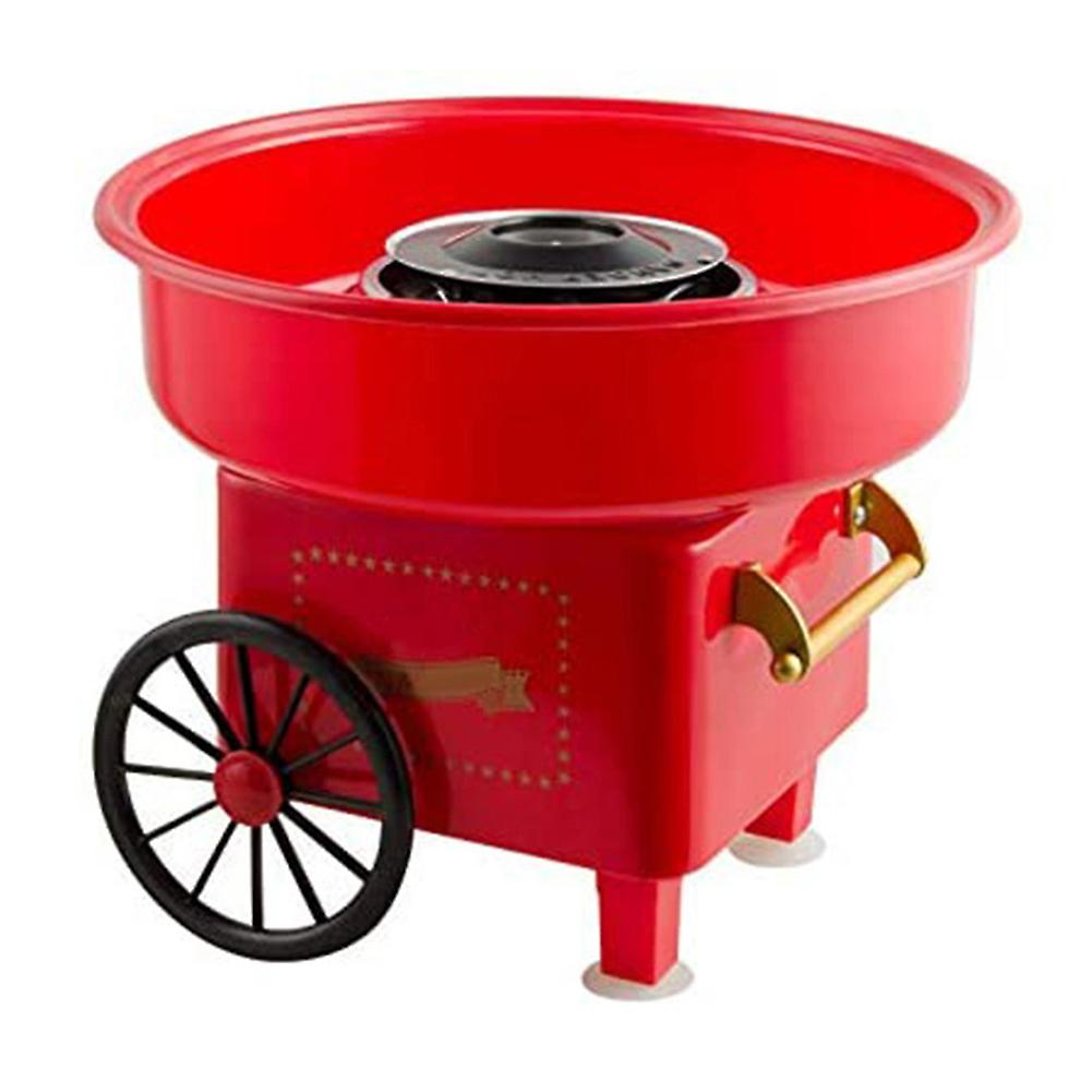 Nostalgia Mini Cotton Candy Machine for Kids Trolley Design Electric Cotton Candy Maker Kit with Spoon and Bamboo Sticks