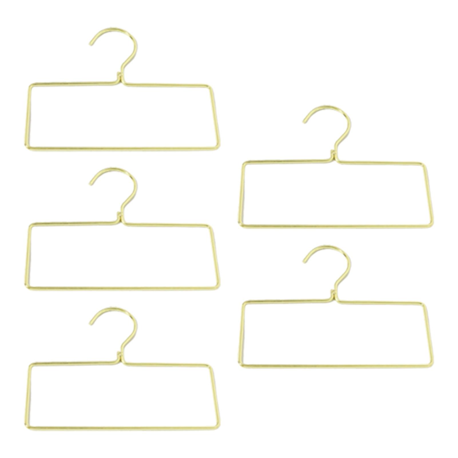 5pcs Hanging Metal Clothes Hanger Square Shape Towel Rack Bathroom RObe Holder