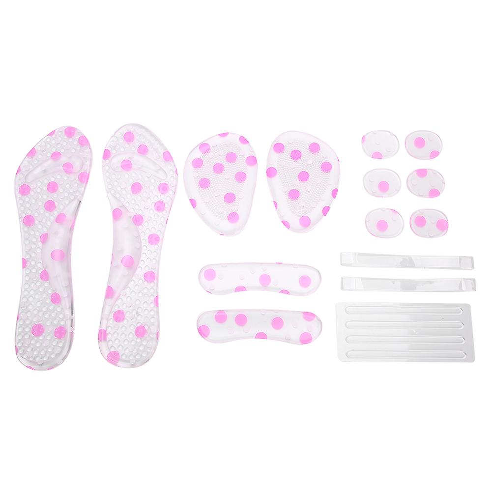 Self-Adhesive Silicon Gel Shoe Insoles, Optimized Foot Alignment Gel Cushion Pads Relief Pain for High Heels, Sandals, and Flats - Set of 3 Pairs