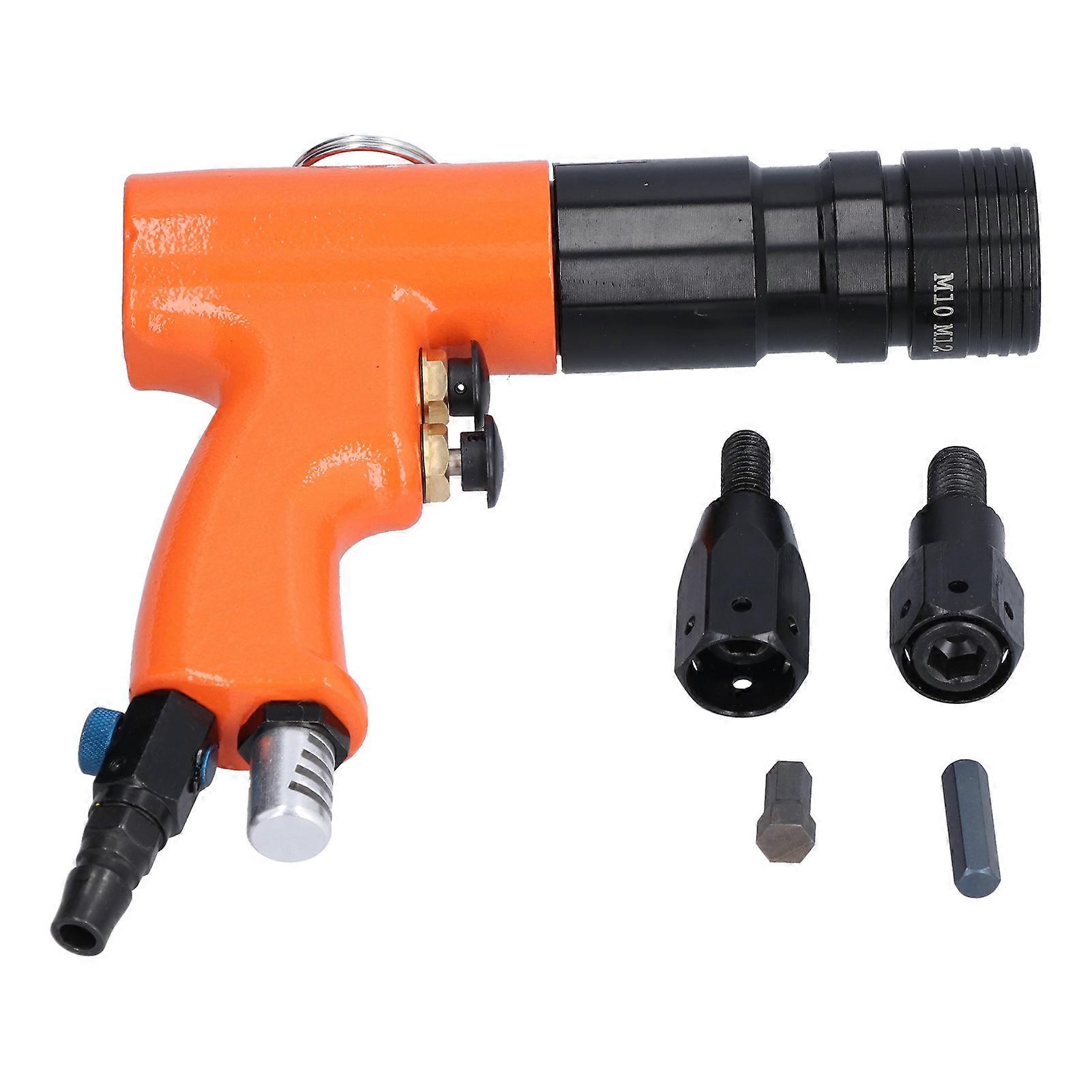 Pneumatic Rivet Nut Gun Pull Riveting Automatic Air Riveter Tool M10 M12 KV?7805E JP Interface