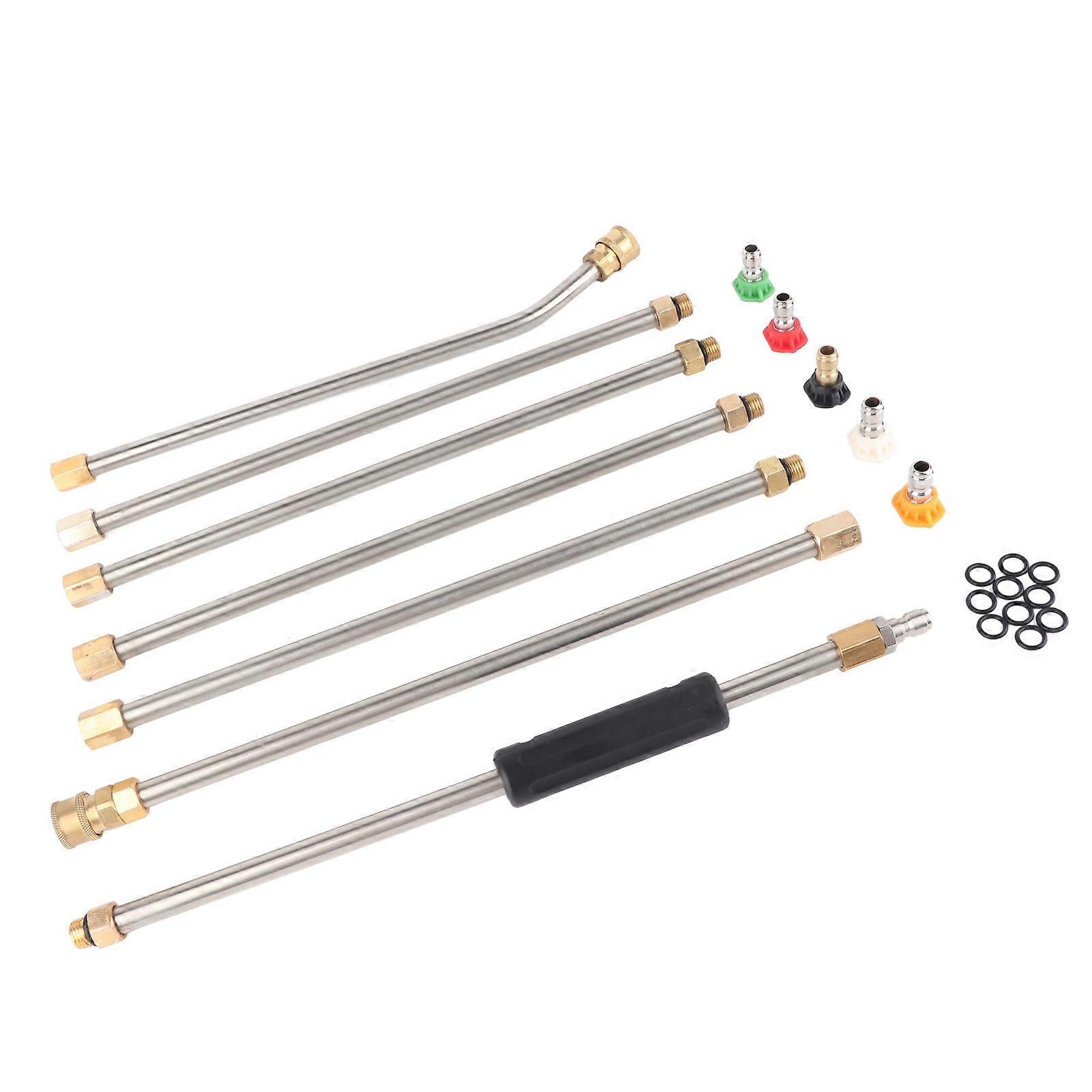 Pressure Washer Extension Wand Kit with 5 Nozzle Tips for Garden Lawn Agriculture Irrigation
