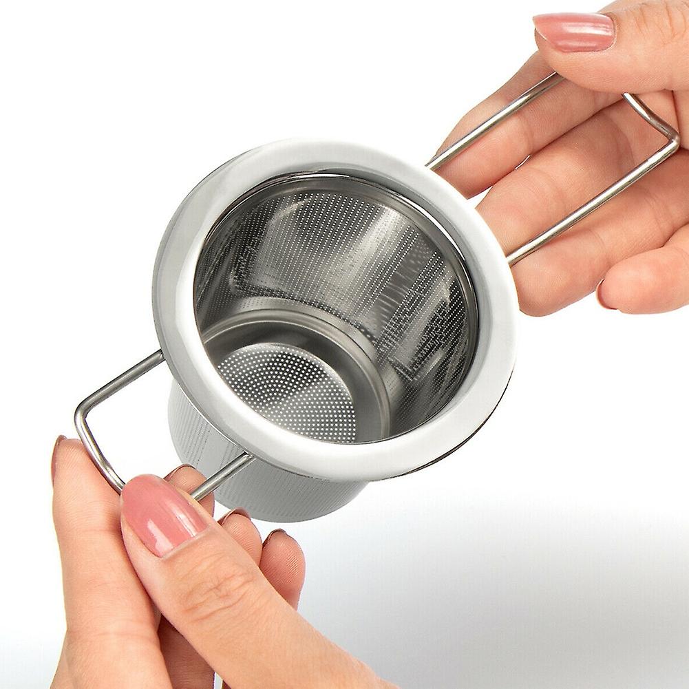 304 Stainless Steel Tea Infuser Strainer Filter Creative Spacer Set Kitchen