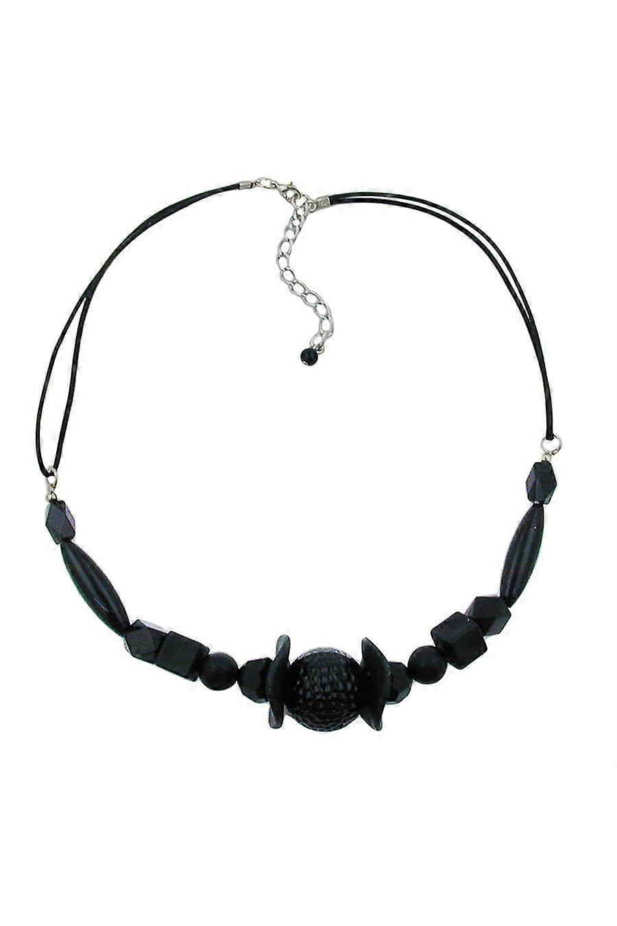 Necklace Different Shaped Black Beads, - Gl01116