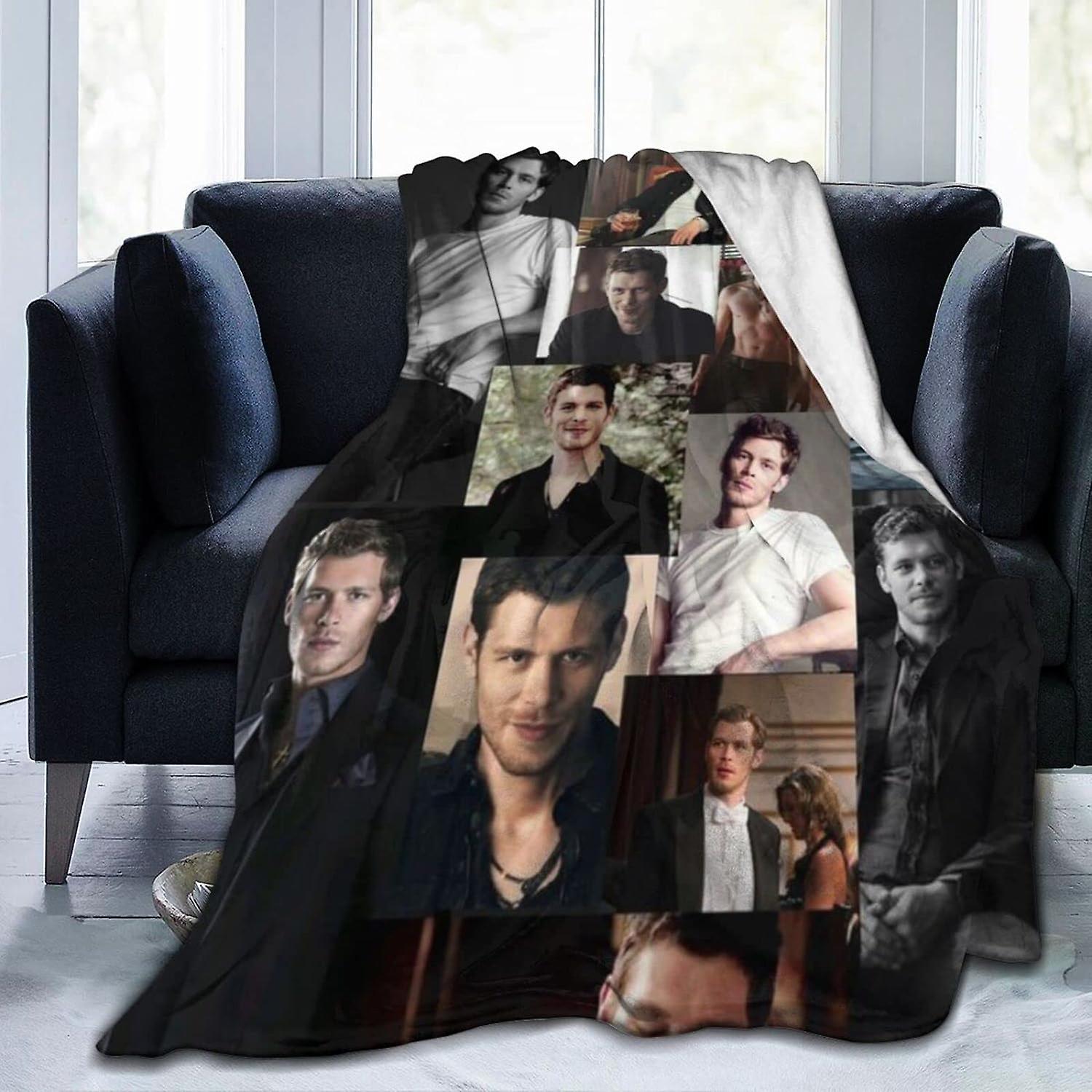 Cozy Plush Klaus Throw Blanket Mikaelson Ultra Soft Micro Flannel Blankets Warm Comfortable Versatile Blanket for Sofa and Travel ABD6954