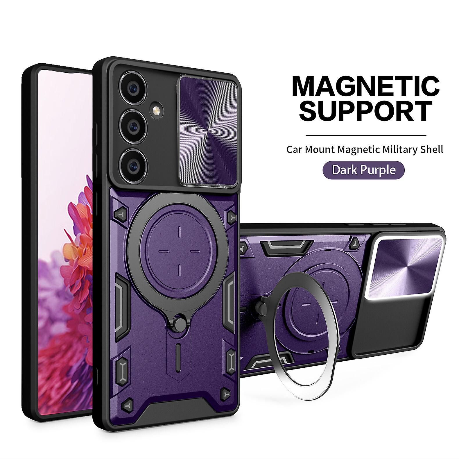 Magnetic Phone case For Samsung Note20 Ultra, Slide Camera Lens Protection and Built in 360 Rotatable Ring Holder