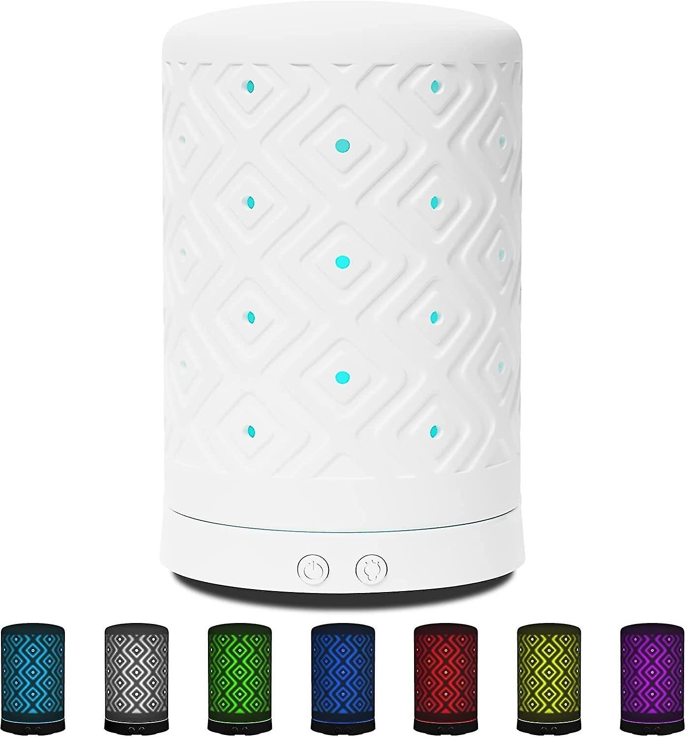 Essential Oil Diffuser Aromatherapy Humidifier: White Ceramic Aromatherapy Machine for Home Bedroom 