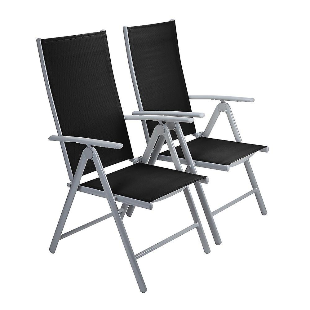 Asientos de silla plegable de jardín plegable de aluminio fuerte (2