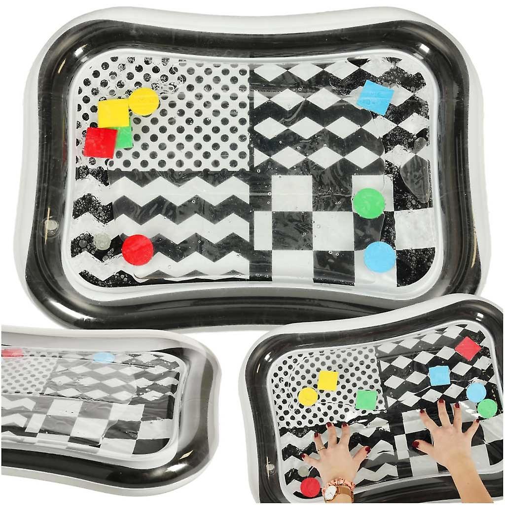 Inflatable Water Mat Contrasting Black and White Pattern 65cm x 50cm